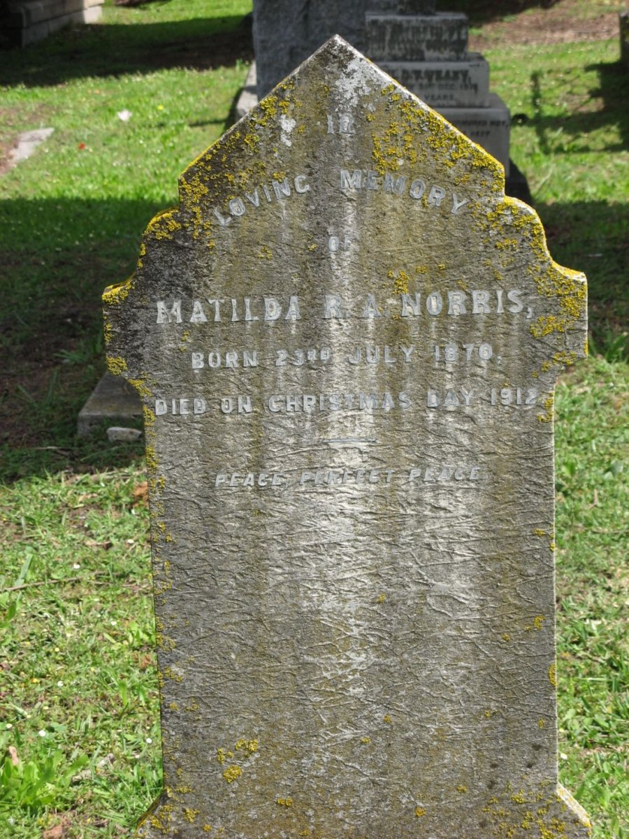 NORRIS Matilda R.A. 1870-1912