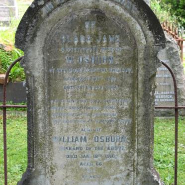 OSBURN William -1910 &amp; Clara Jane 18??-1884