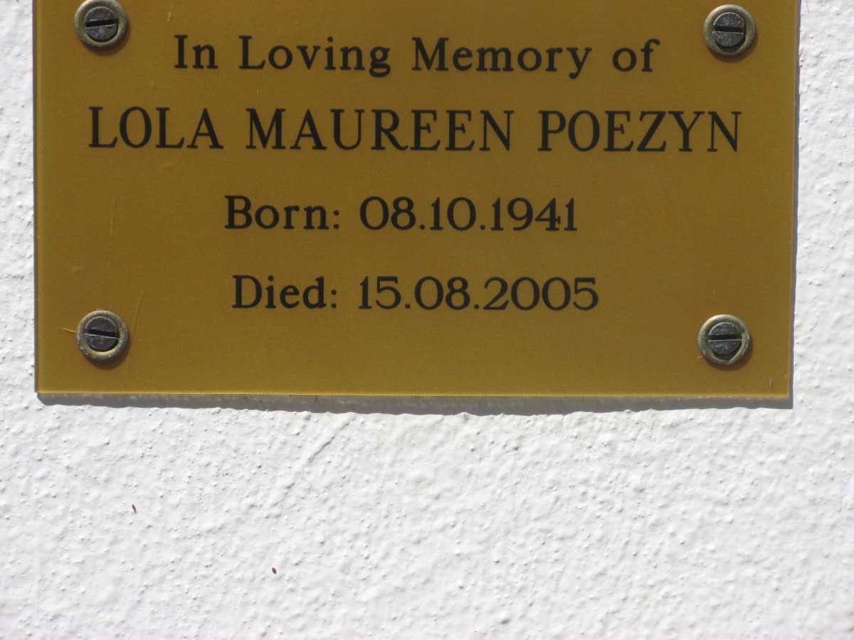 POEZYN Lola Maureen 1941-2005