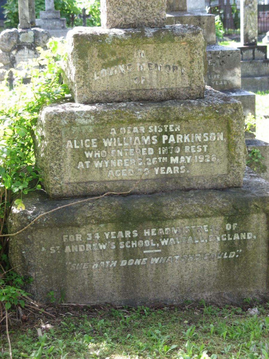 PARKINSON Alice Williams -1926