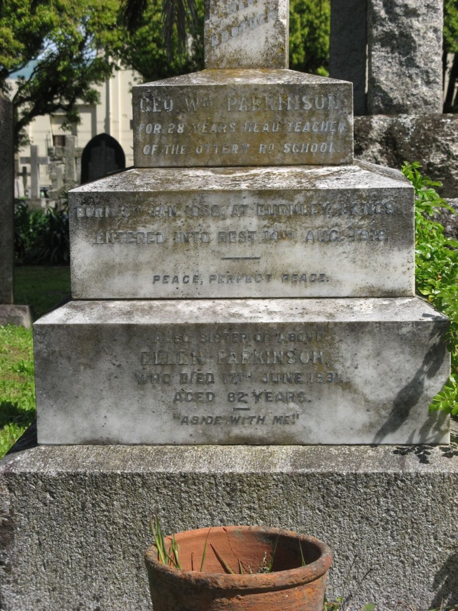 PARKINSON George William 1858-1916 :: PARKINSON Ellen -1931