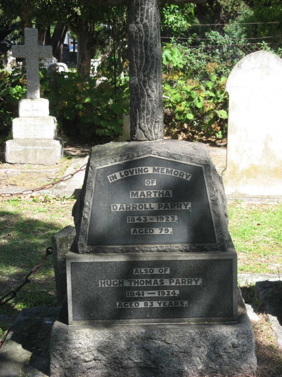 PARRY Hugh Thomas 1841-1924 &amp; Martha Darroll 1843-1923