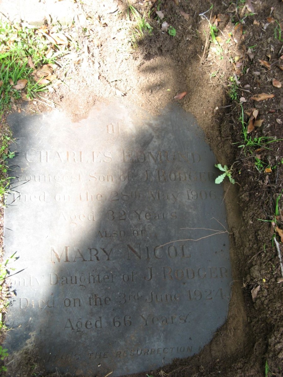 RODGER Mary Nicol -1924 :: RODGER Charles Edmund -1906