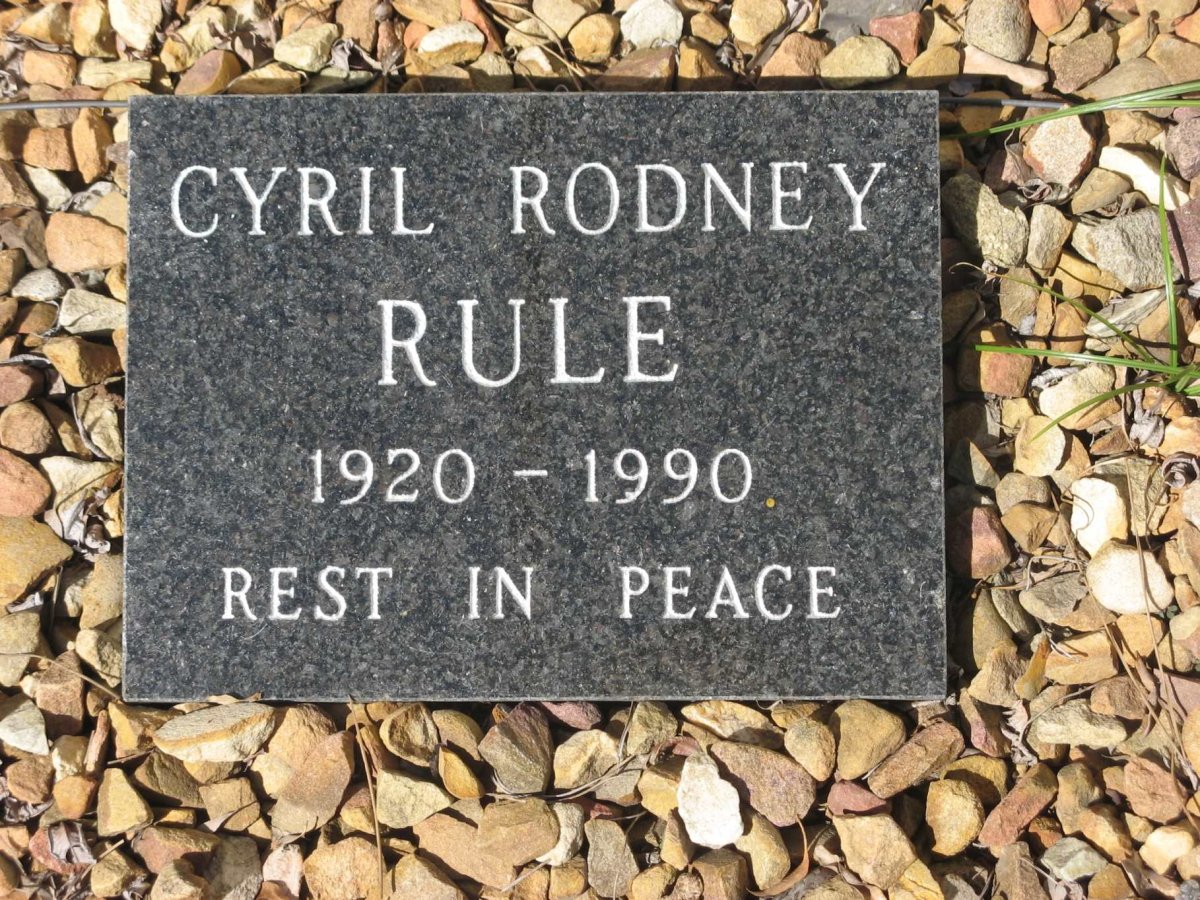 RULE Cyril Rodney 1920-1990