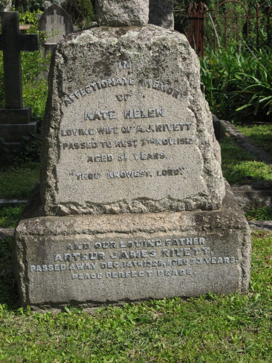 RIVETT Arthur James -1928 &amp; Kate Helen -1912