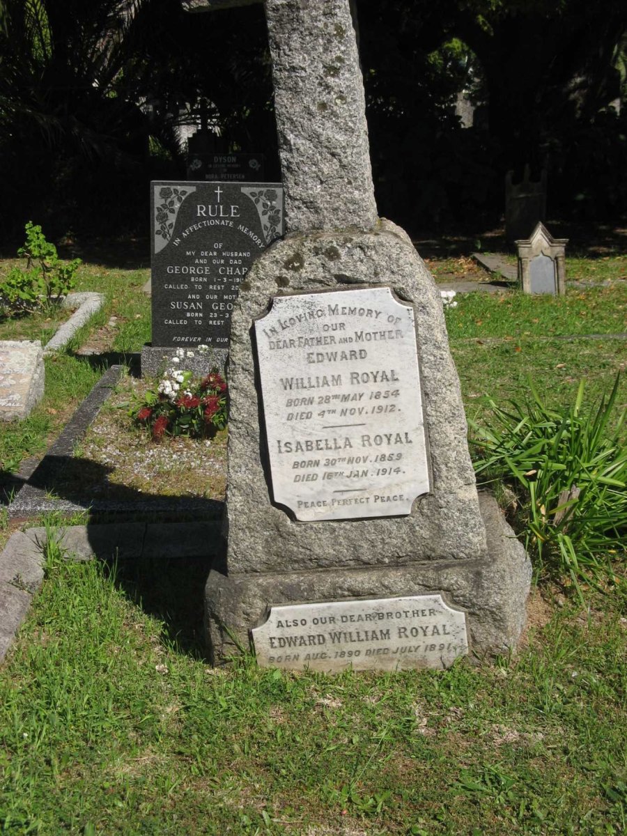 ROYAL Edward William 1854-1912 &amp; Isabella 1859-1914 :: ROYAL Edward William 1890-1891