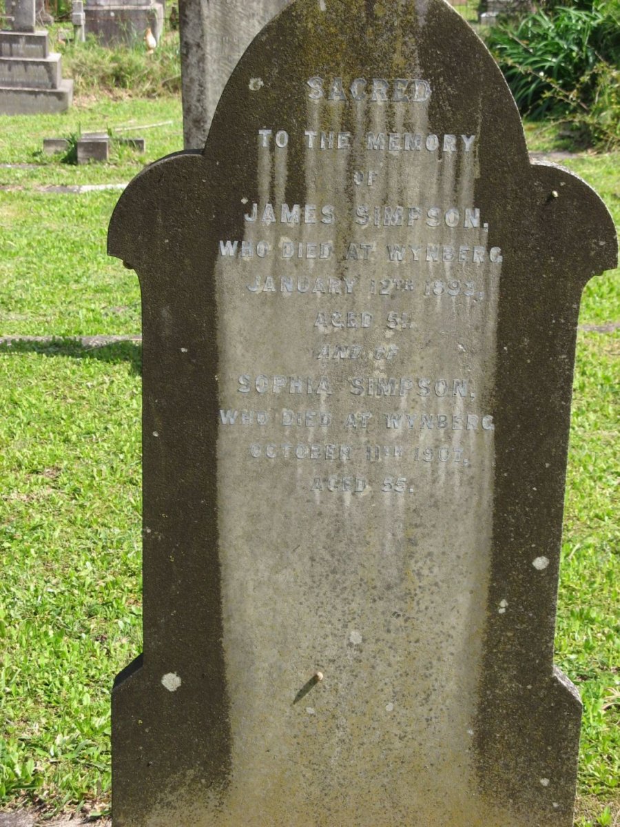 SIMPSON James -1893 &amp; Sophia -1907