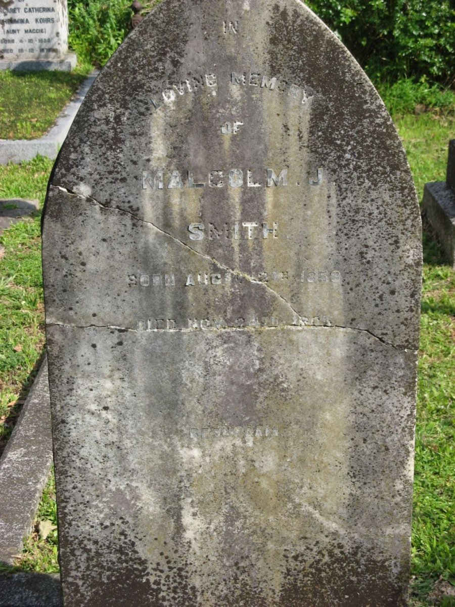 SMITH Malcolm J. 1859-1905