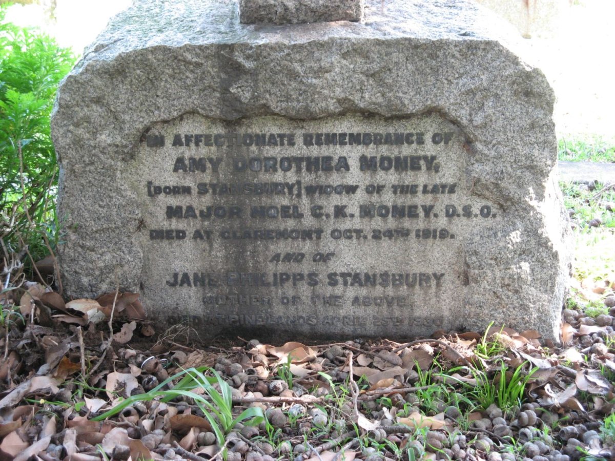 STANSBURY Jane Philipps -1930 :: MONEY Amy Dorothea nee STANSBURY -1919