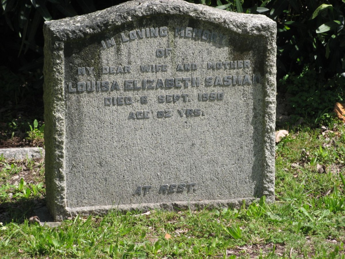 SASMAN Louisa Elizabeth -1950