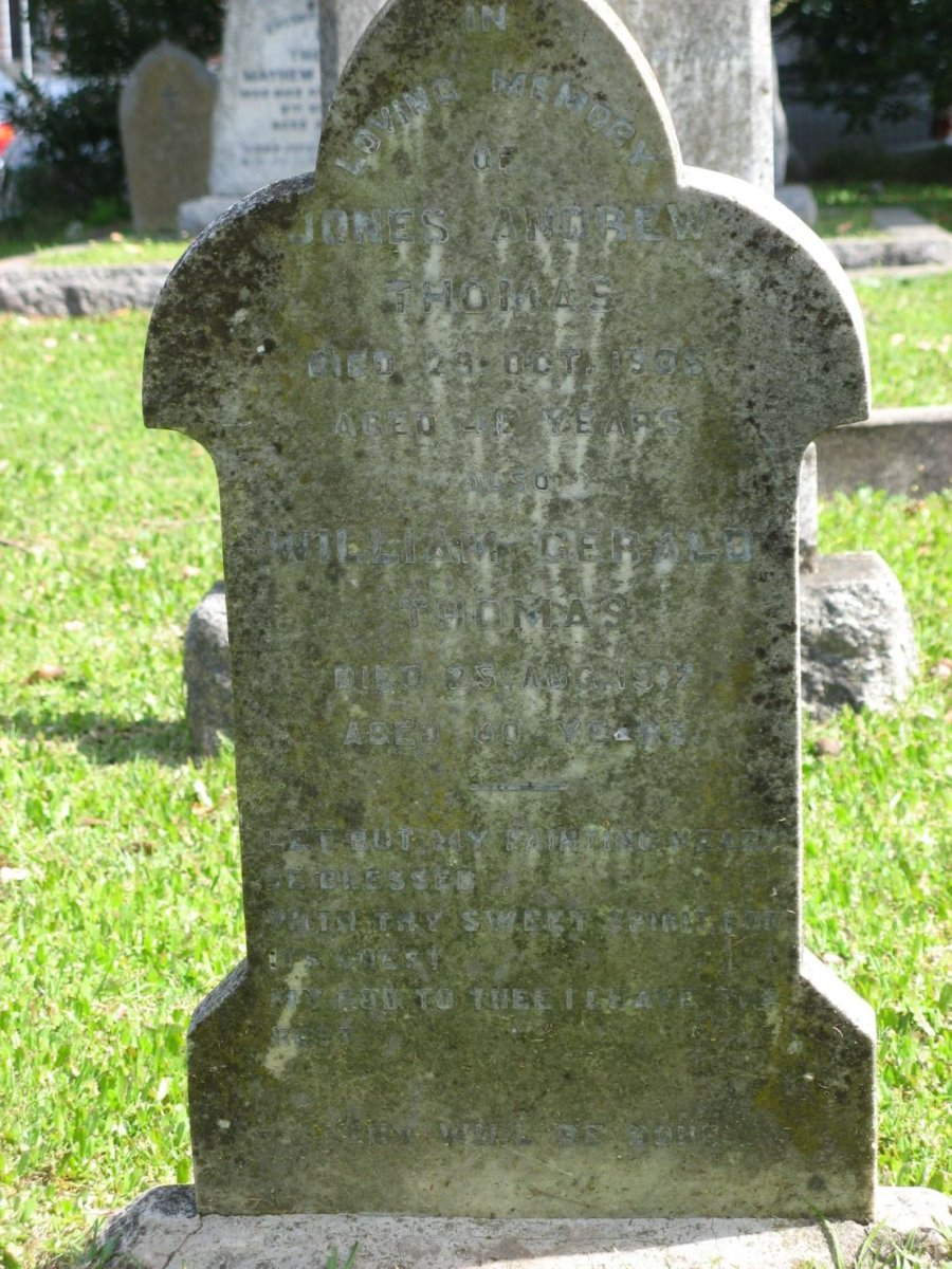 THOMAS James Andrew -190? :: THOMAS William Gerald -1917