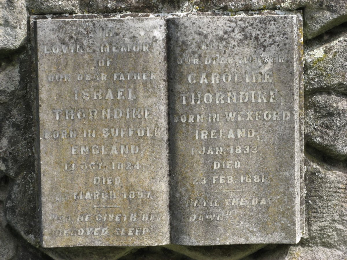 THORNDIKE Israel 1824-1897 &amp; Caroline 1833-1881