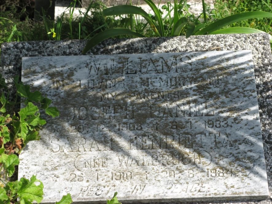 WILLIAMS Joseph Daniel 1903-1933 &amp; Sarah Henrietta WALBRUCH 1910-1984