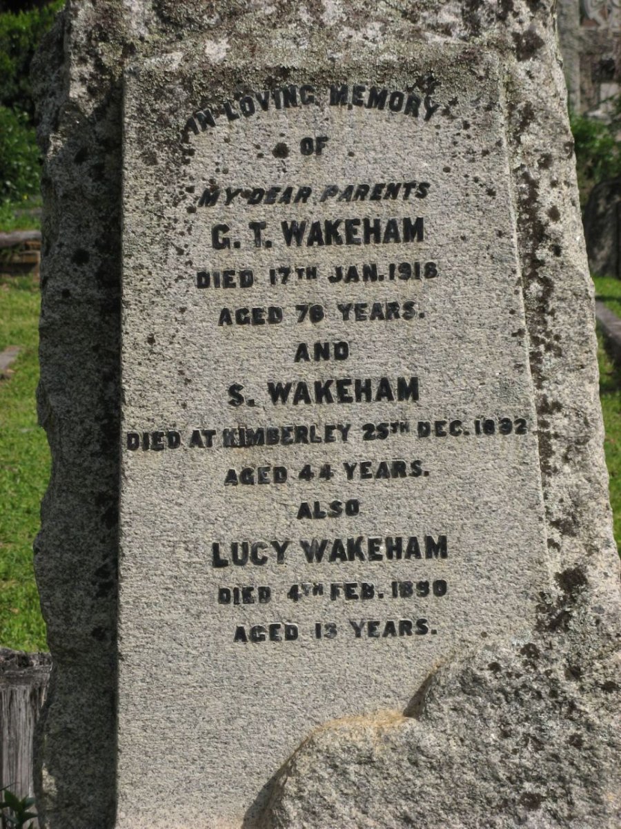 WAKEHAM G.T. -1918 &amp; S. -18?2 :: WAKEHAM Lucy -1890
