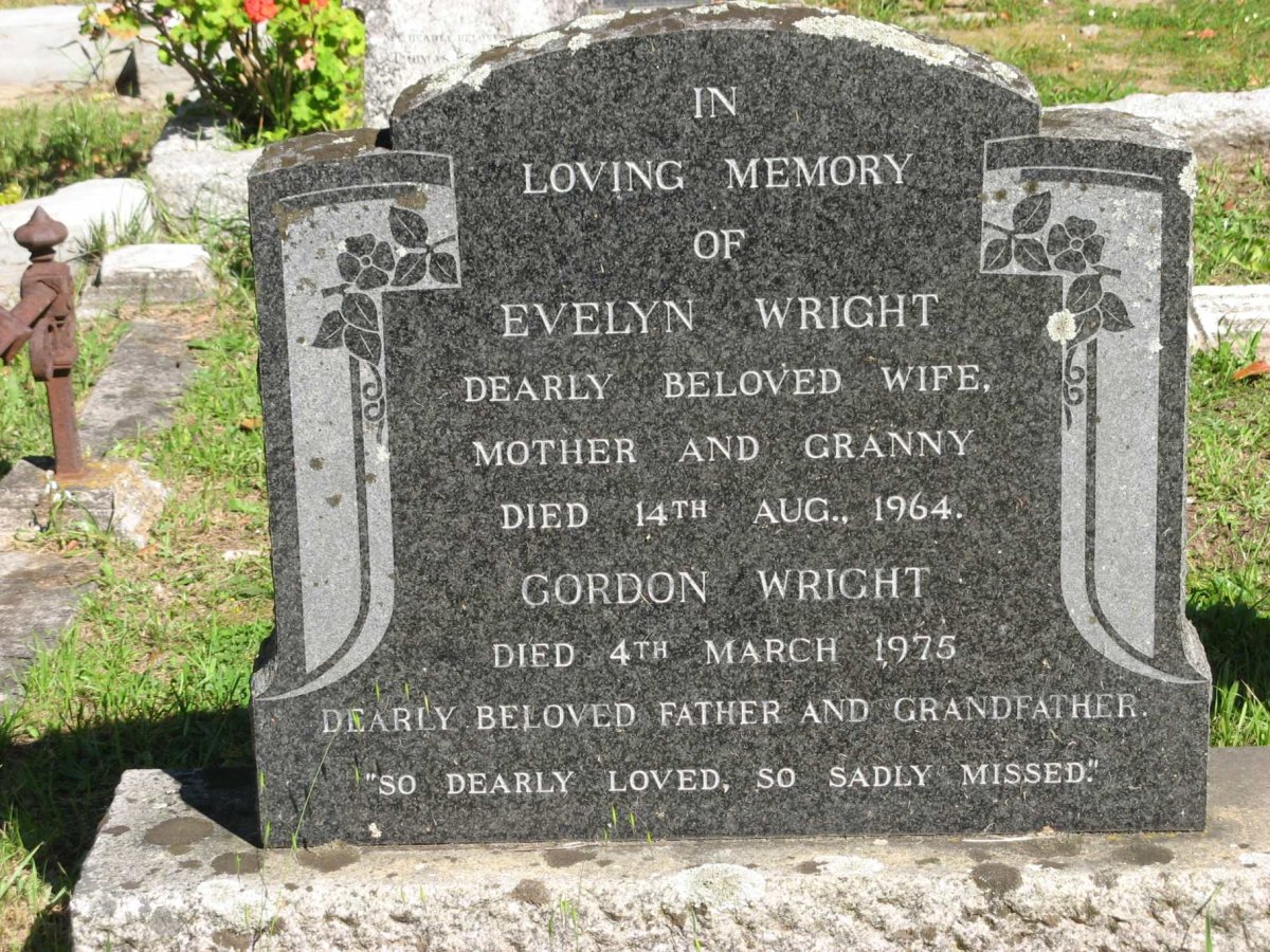 WRIGHT Gordon -1975 &amp; Evelyn -1964