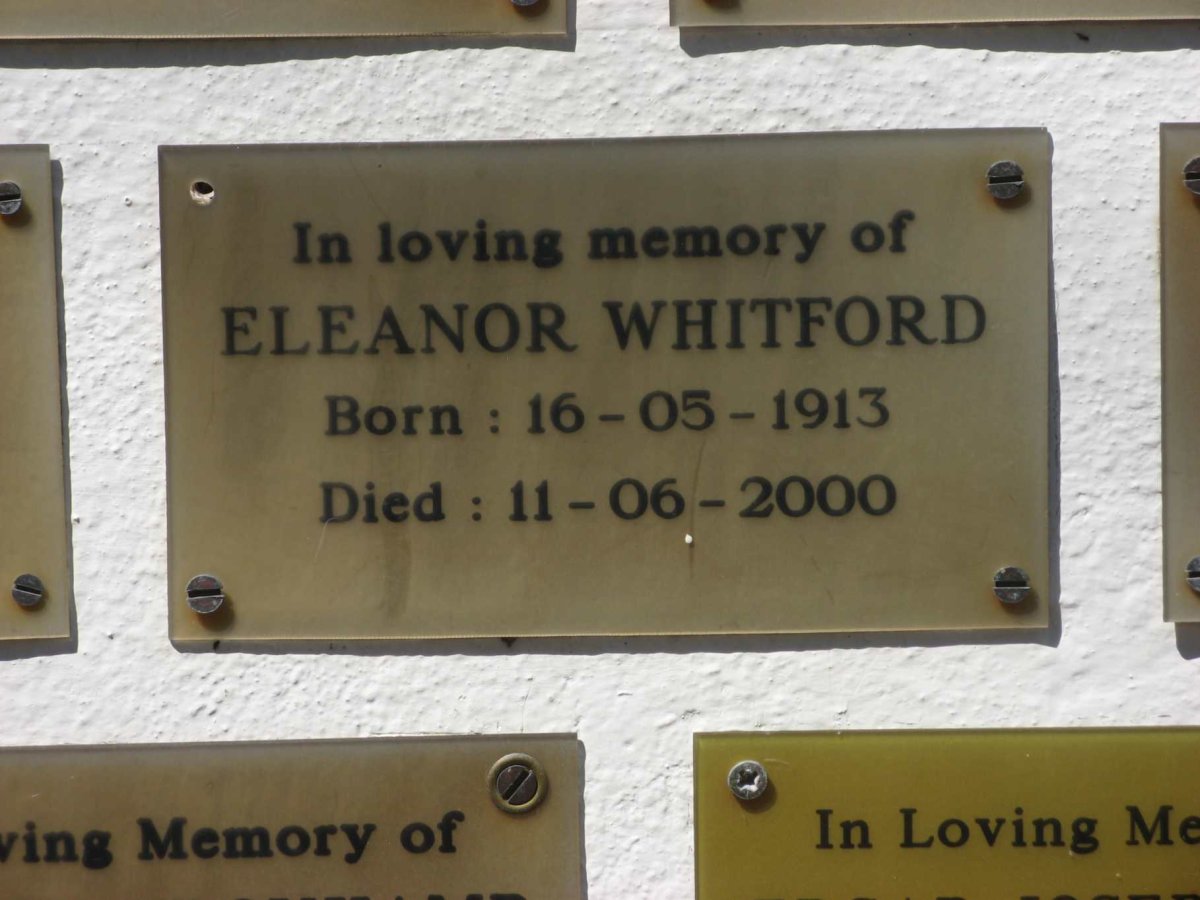 WHITFORD Eleanor 1913-2000