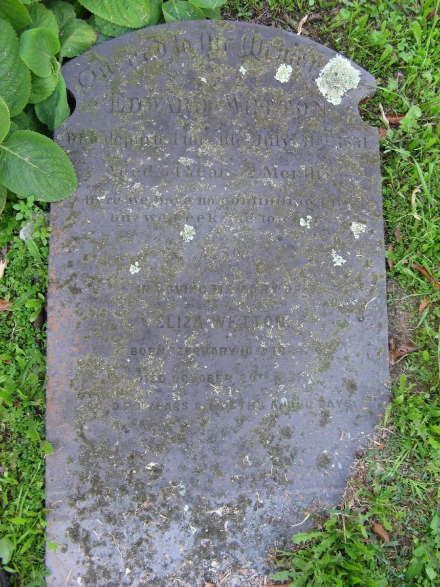 WETTON Edward -1871 :: WETTON Eliza 1824-1897