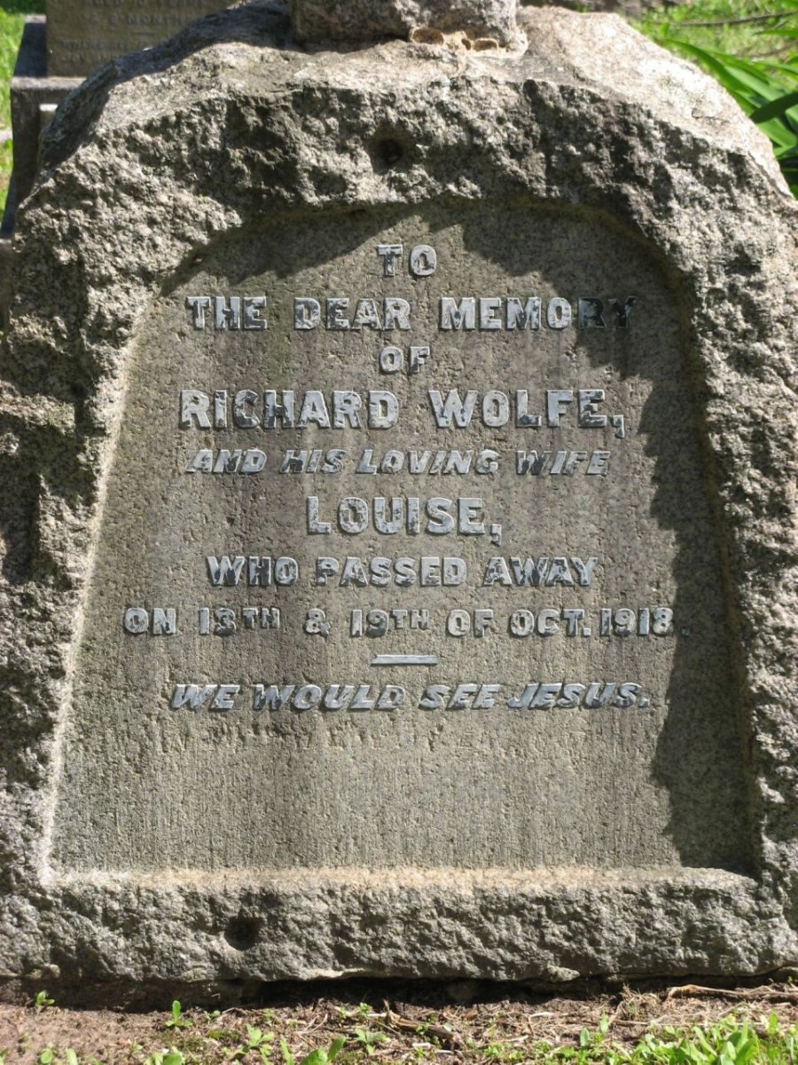 WOLFE Richard -1918 &amp; Louise -1918