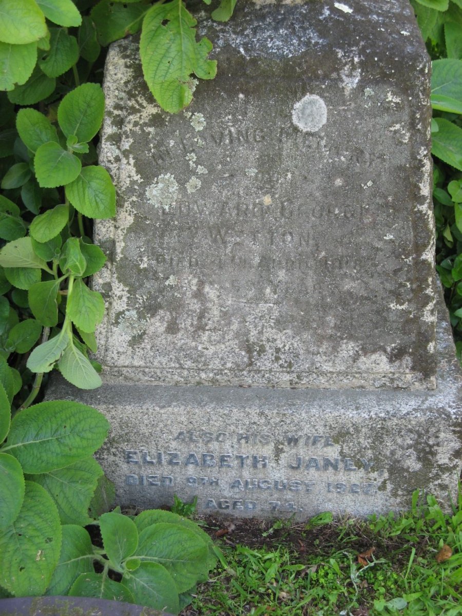 WETTON Edward George -1??8 &amp; Elizabeth Janey -1927