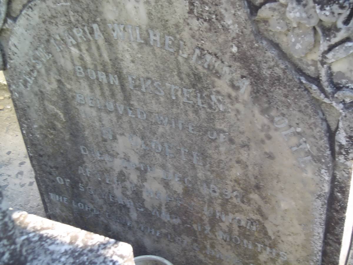 CLOETE Geesie Maria Wilhelmina nee EKSTEEN -1898