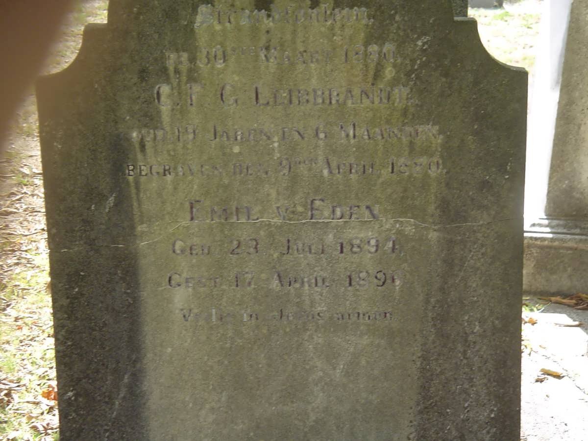LEIBBRANDT C.F.G. -1880 :: VAN EDEN Emil 1894-1896