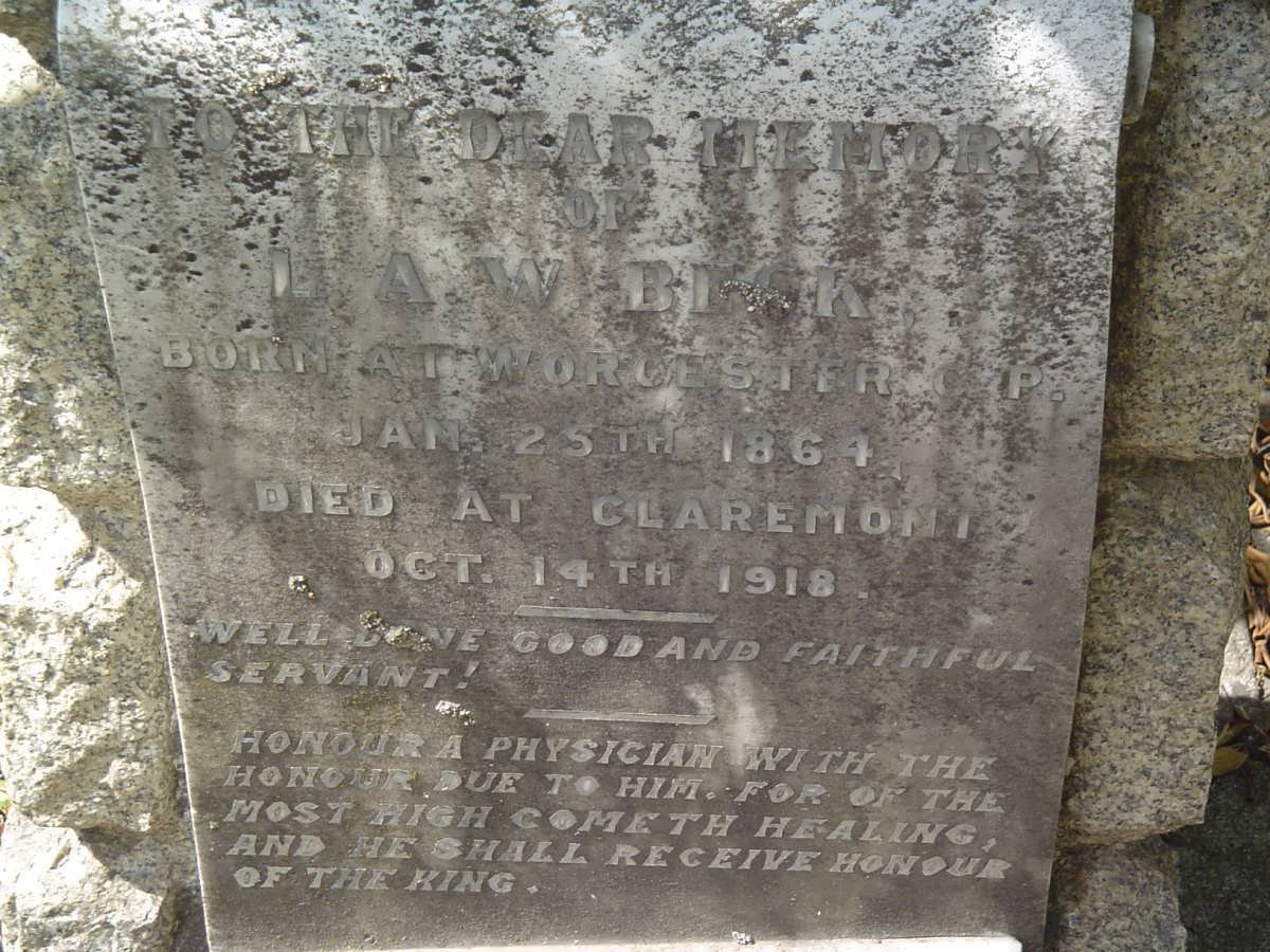 BECK L.A.W. 1864-1918