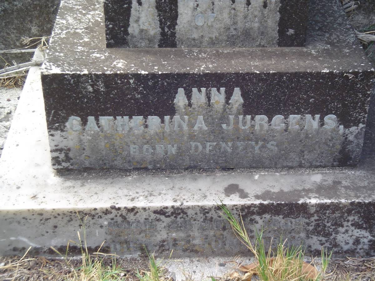 JURGENS Anna Catherina nee DENEYS