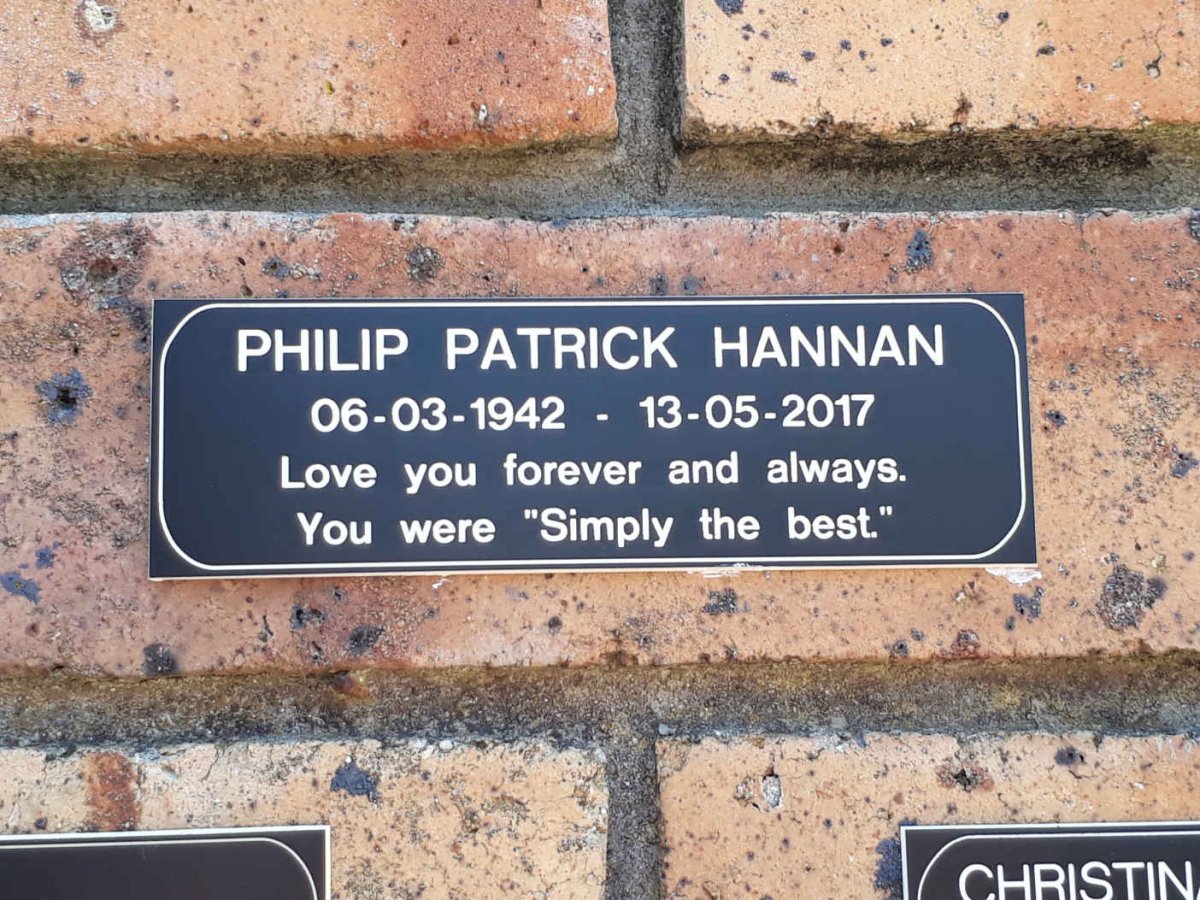 HANNAN Philip Patrick 1942-2017