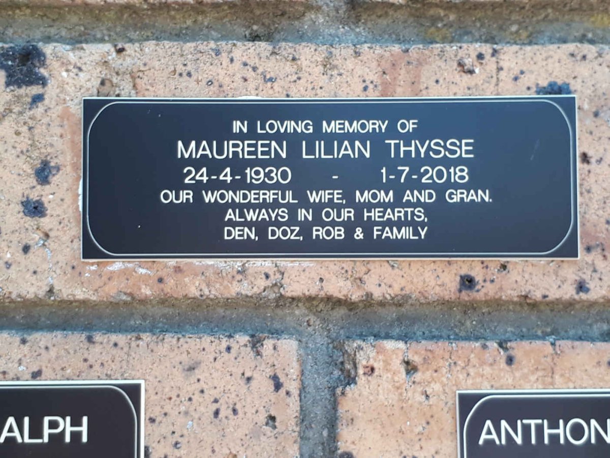 THYSE Maureen Lilian 1930-2018