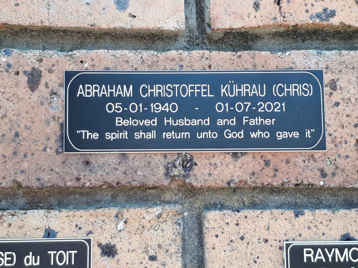 KÜHRAU Abraham Christoffel 1940-2021