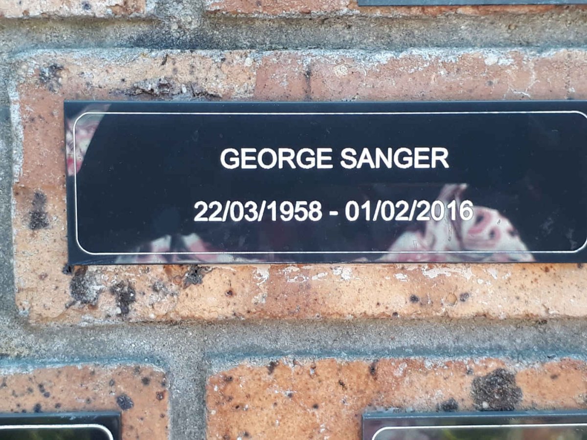 SANGER George 1958-2016