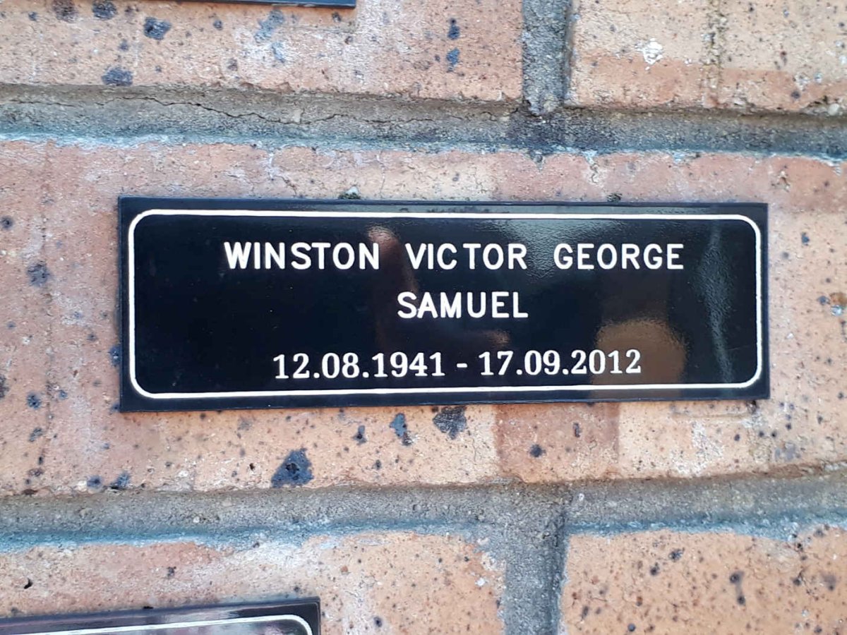 SAMUEL Winston Victor George 1941-2012