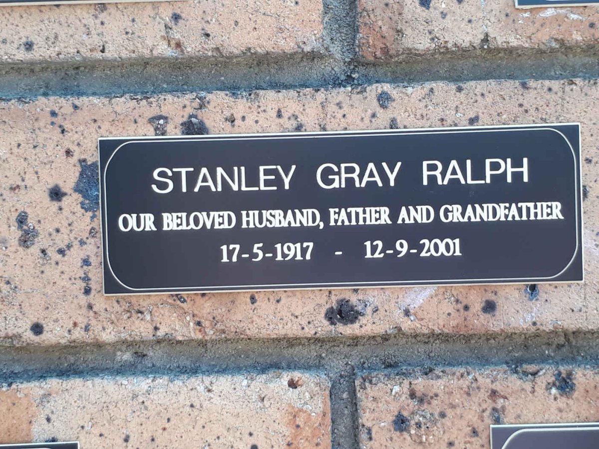 RALPH Stanley Gray 1917-2001