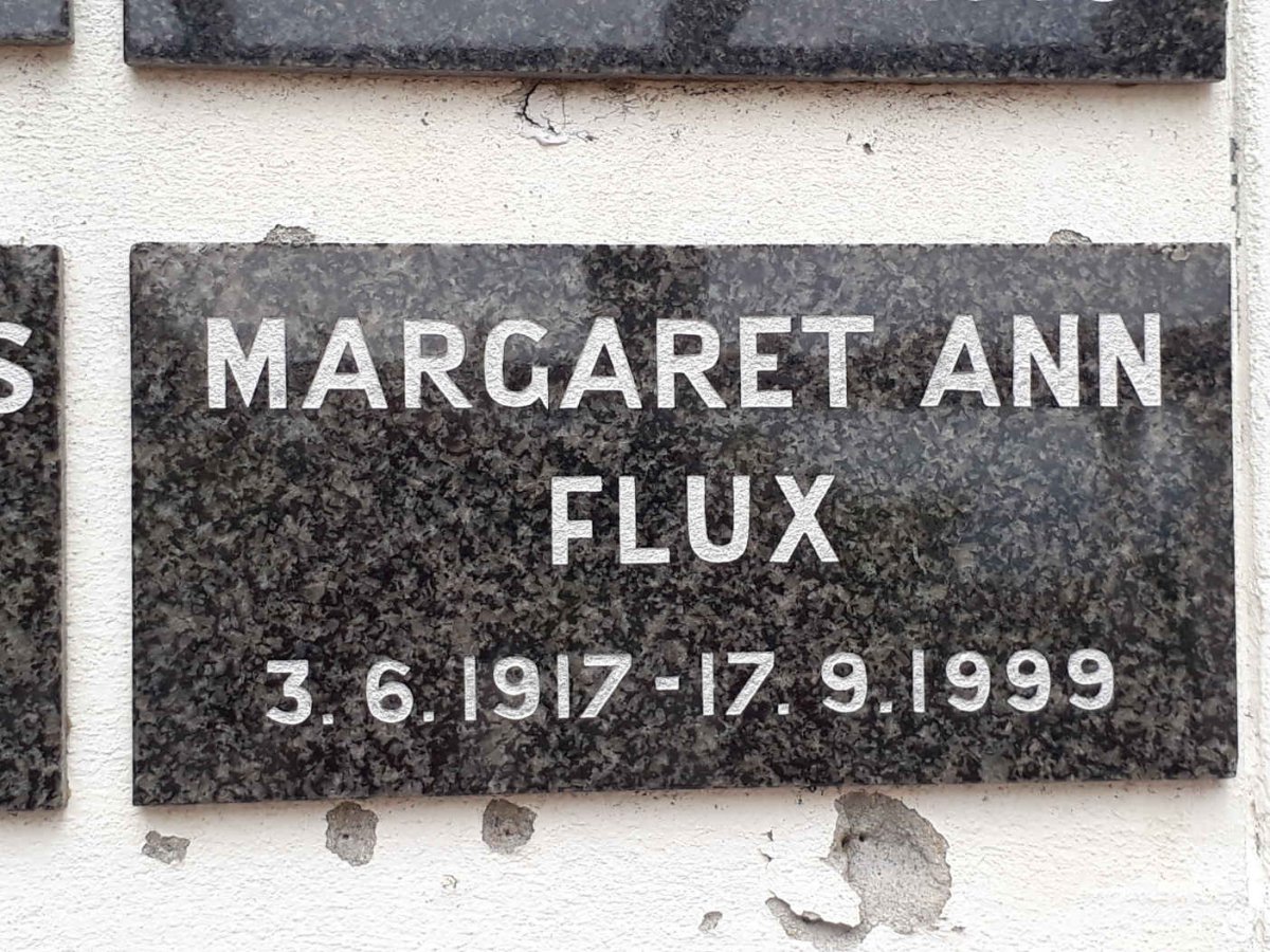 FLUX Margaret Ann 1917-1999