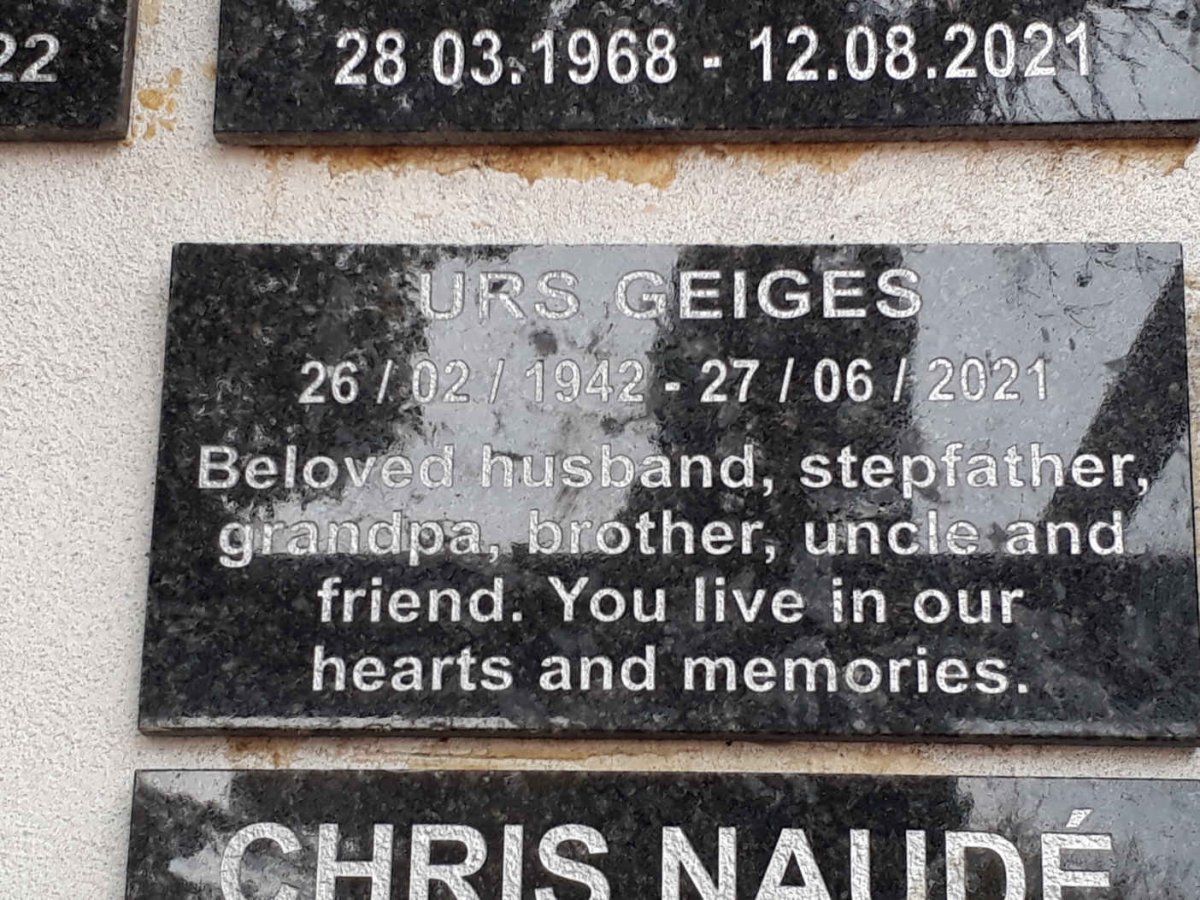 GEIGES Urs 1942-2021