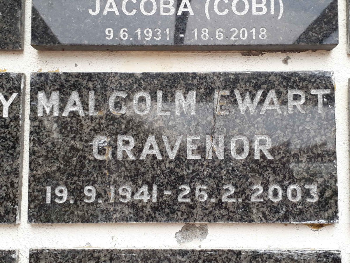 GRAVENOR Malcolm Ewart 1941-2003