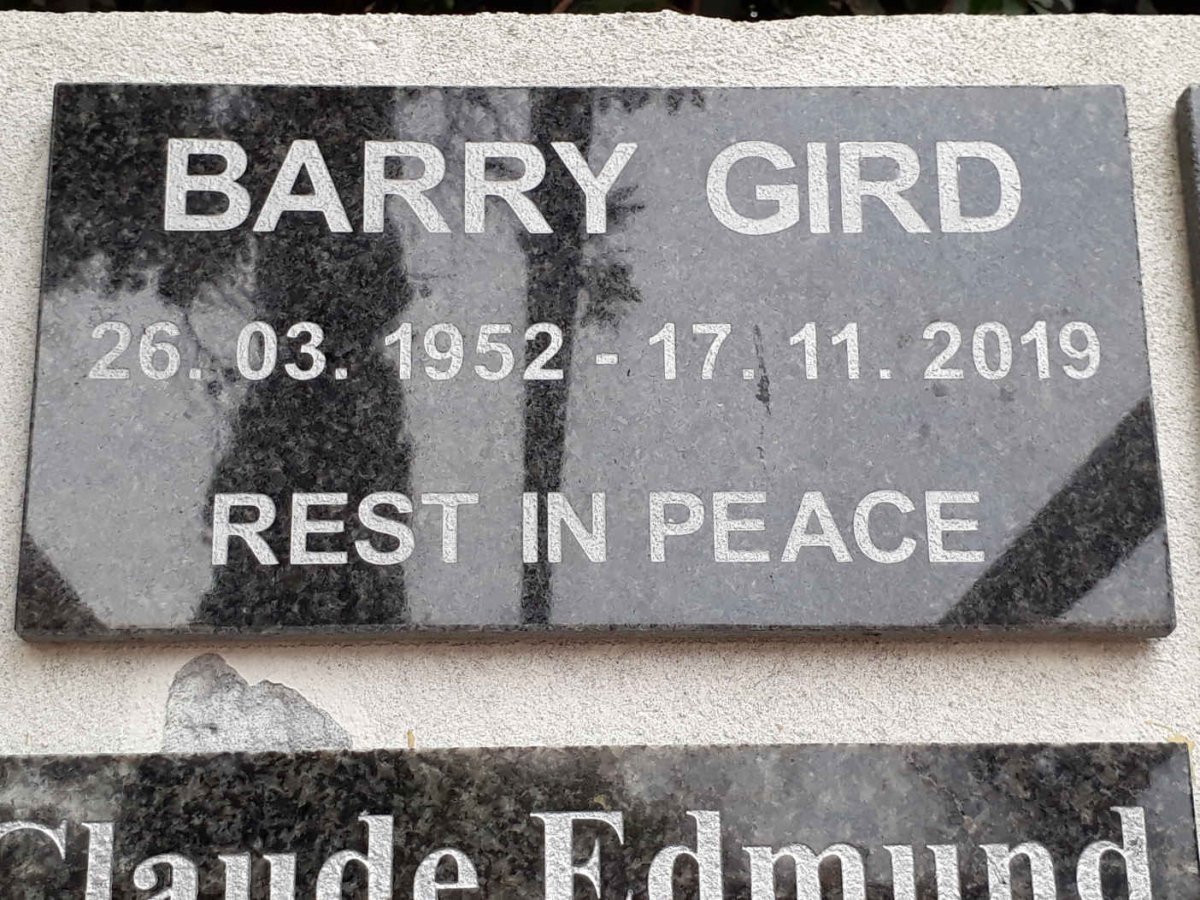 GIRD Barry 1952-2019