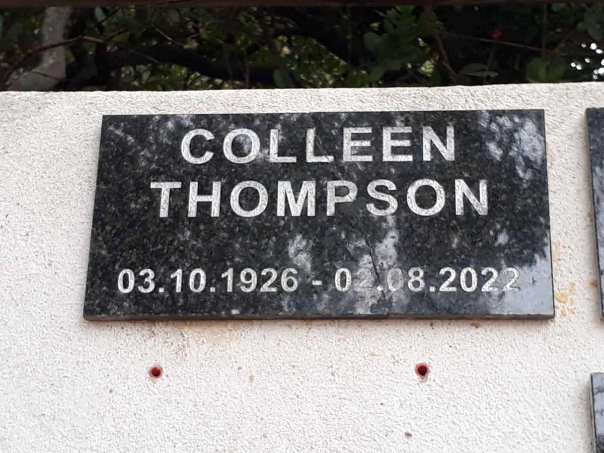 THOMPSON Colleen 1926-2022
