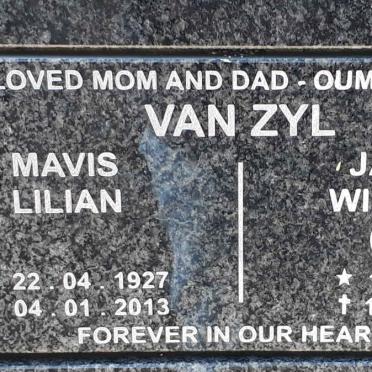 ZYL Jacobus Wilhelmus, van 1925-2008 &amp; Mavis Lilian 1927-2013