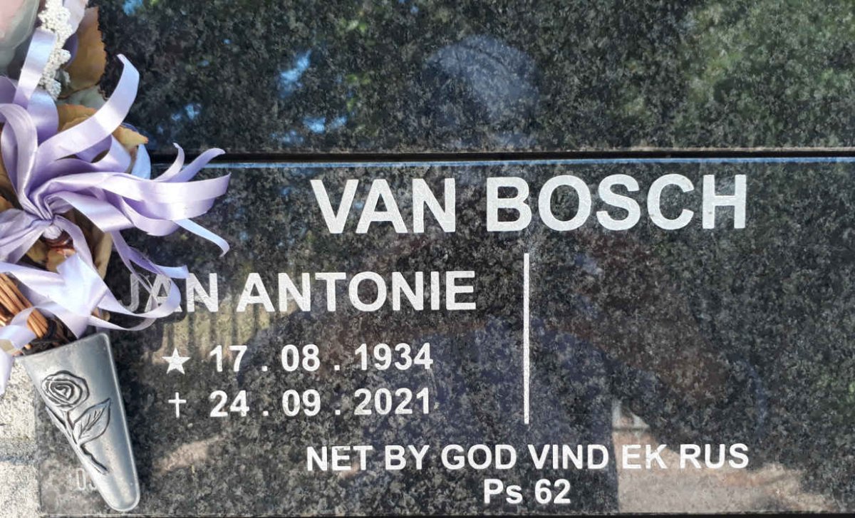 BOSCH Jan Antonie, van 1934-2021