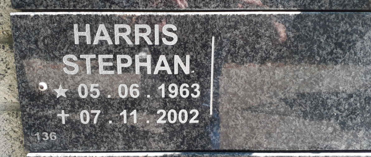HARRIS Stephan 1963-2002