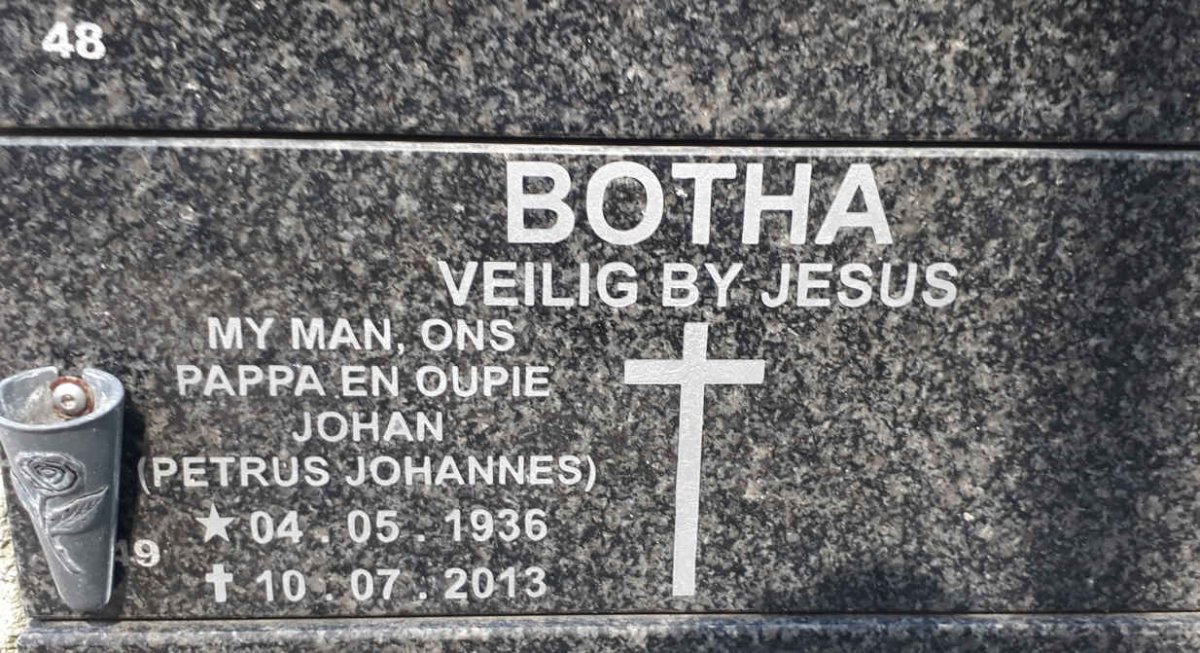 BOTHA Petrus Johannes 1936-2013