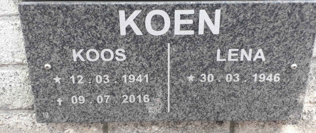 KOEN Koos 1941-2016 &amp; Lena 1946-