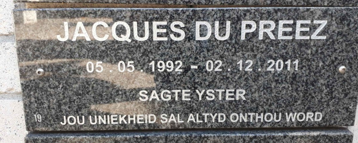 PREEZ Jacques, du 1992-2011