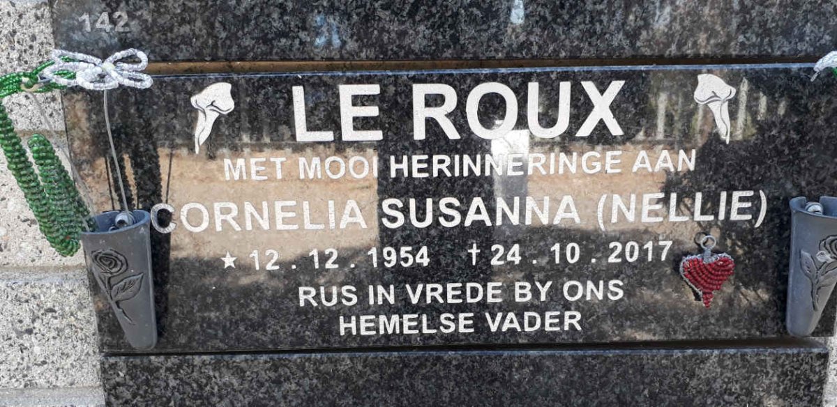ROUX Cornelia Susanna, le 1954-2017