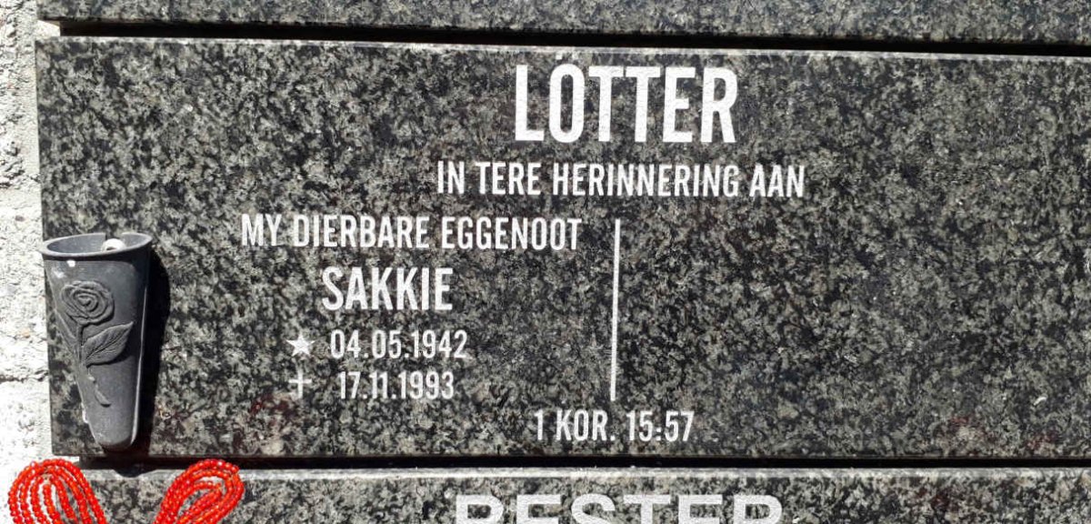 LOTTER Sakkie 1942-1993