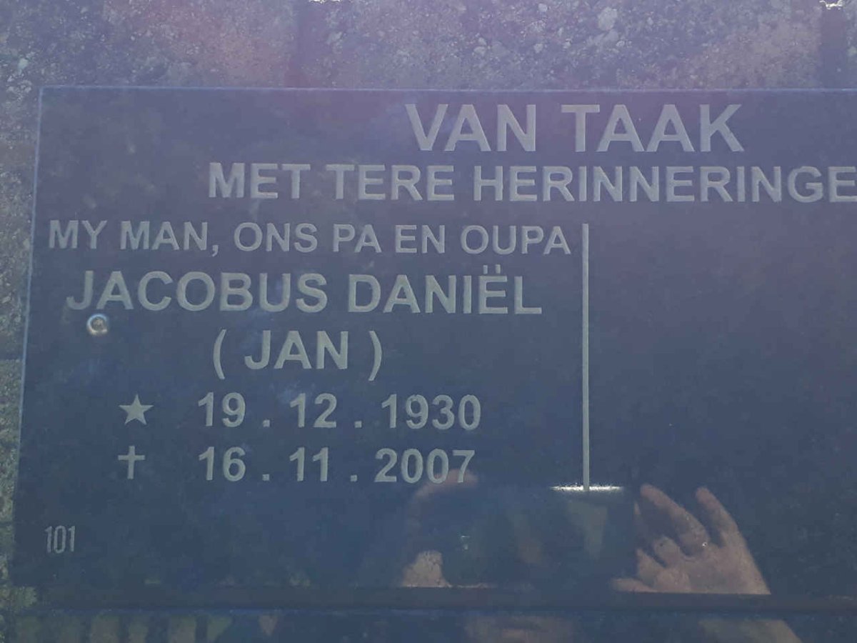 TAAK Jacobus Daniël, van 1930-2007