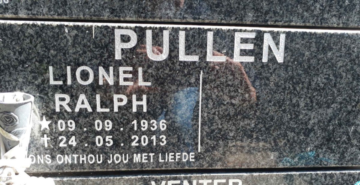 PULLEN Lionel Ralph 1936-2013