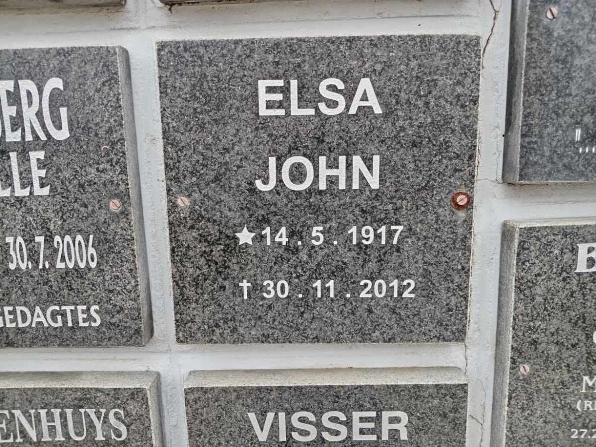 JOHN Elsa 1917-2012