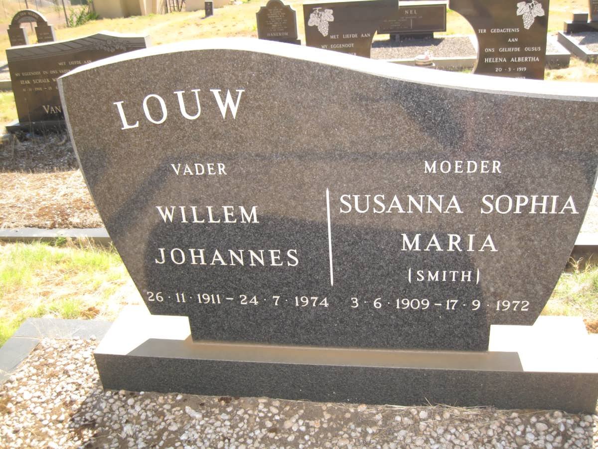 LOUW Willem Johannes 1911-1974 &amp; Susanna Sophia Maria SMITH 1909-1972